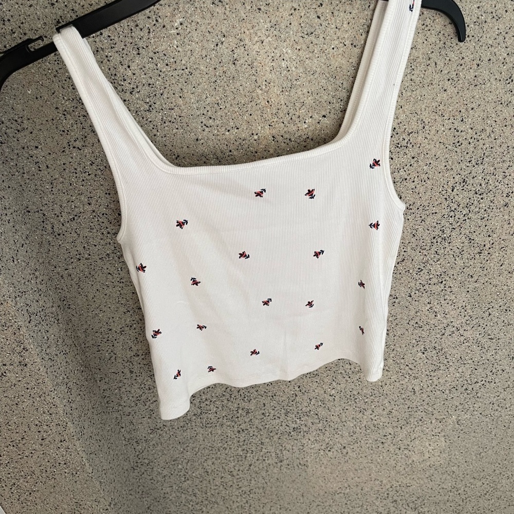 White Floral Women's Top
